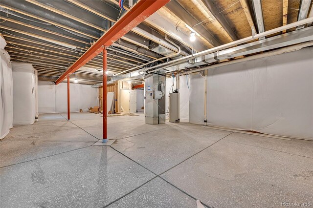 20145 E Fair Ln, Centennial, CO 80016 - unfinished basement featuring water heater and heating unit