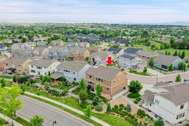 20145 E Fair Ln, Centennial, CO 80016 - aerial view of residential area featuring a mountainous background