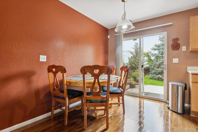 dining area featuring light hardwood / wood-style flooring