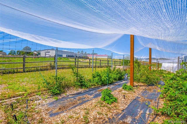 view of yard with a mountain view