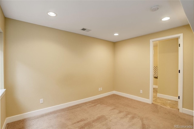 4784 Raven Run, Broomfield, CO 80023 - spare room with light colored carpet, baseboards, visible vents, and recessed lighting