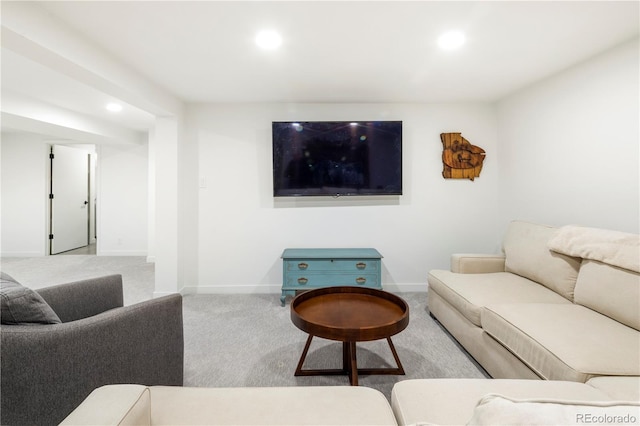 view of carpeted living room