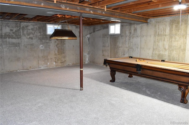1040 Hemlock Way, Broomfield, CO 80020 - below grade area featuring healthy amount of natural light and billiards table