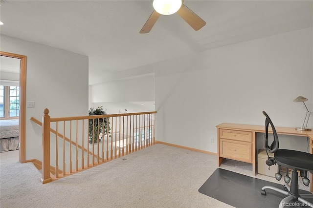 31139 Tahoe Ct, Evergreen, CO 80439 - carpeted office space featuring ceiling fan and baseboards