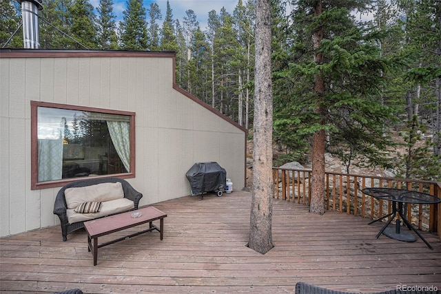 200 Crest Dr, Idaho Springs, CO 80452 - wooden terrace featuring area for grilling