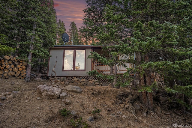 200 Crest Dr, Idaho Springs, CO 80452 - view of property exterior at dusk