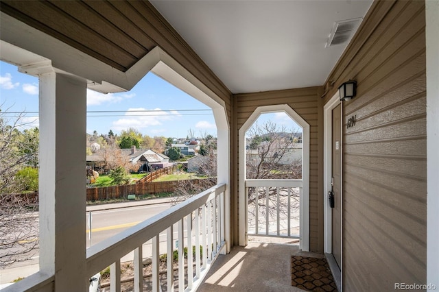 balcony featuring visible vents