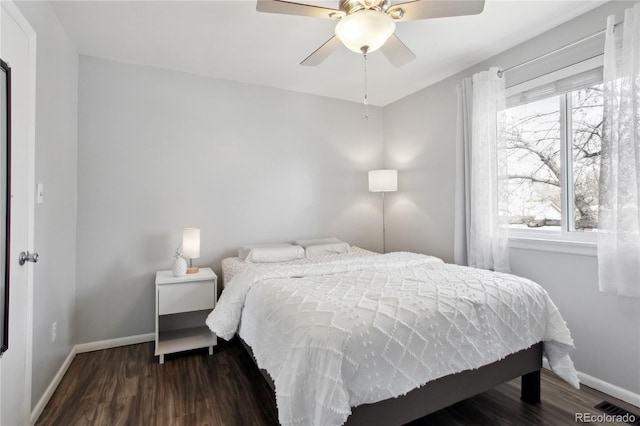 12235 Garfield Pl, Thornton, CO 80241 - bedroom featuring wood finished floors and ceiling fan