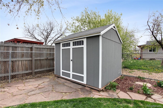 12235 Garfield Pl, Thornton, CO 80241 - view of shed featuring a fenced backyard
