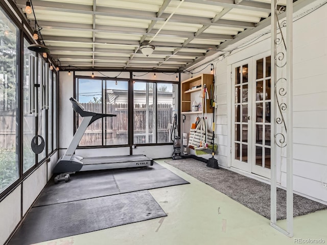 4747 S Elati St, Englewood, CO 80110 - unfurnished sunroom with french doors and plenty of natural light