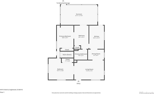 4747 S Elati St, Englewood, CO 80110 - view of home floor plan