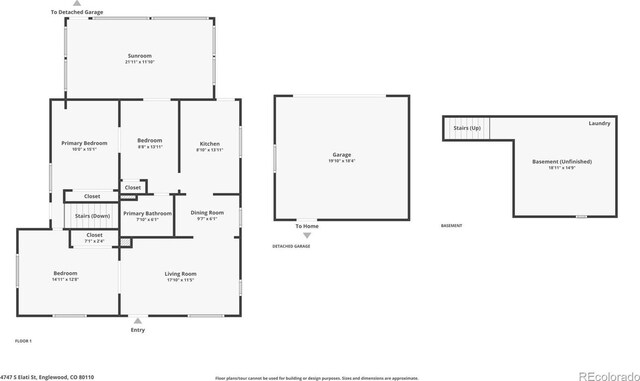 4747 S Elati St, Englewood, CO 80110 - view of home floor plan