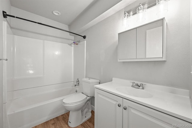 2678 S Xanadu Way Unit C, Aurora, CO 80014 - bathroom featuring wood finished floors, vanity, and shower / bath combination