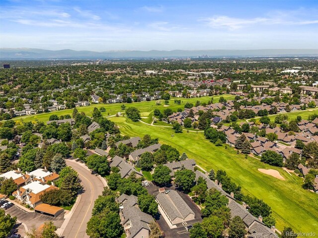 2678 S Xanadu Way Unit C, Aurora, CO 80014 - aerial perspective of suburban area with a mountain backdrop and a golf course