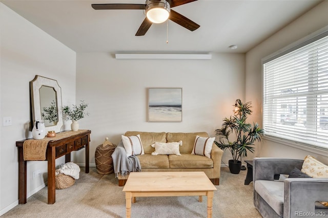 304 Barnwood Dr, Buena Vista, CO 81211 - living area with light carpet and ceiling fan