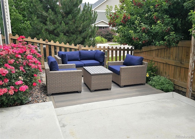 18096 E 104th Way, Commerce City, CO 80022 - view of patio with outdoor lounge area and a deck