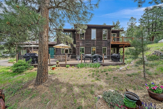 9745 Hilldale Dr, Morrison, CO 80465 - back of house with a deck