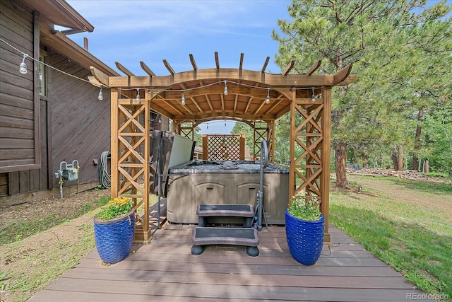 9745 Hilldale Dr, Morrison, CO 80465 - deck with a hot tub