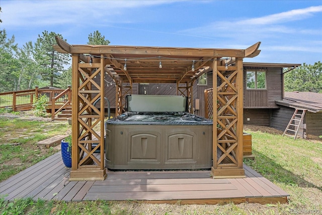 9745 Hilldale Dr, Morrison, CO 80465 - wooden terrace featuring a carport