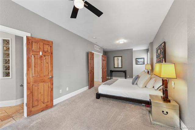1717 E 22nd Ave, Denver, CO 80205 - carpeted bedroom featuring baseboards and ceiling fan