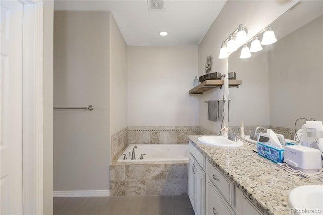 3560 Zane Gray Loop, Parker, CO 80138 - bathroom featuring a whirlpool tub and double vanity