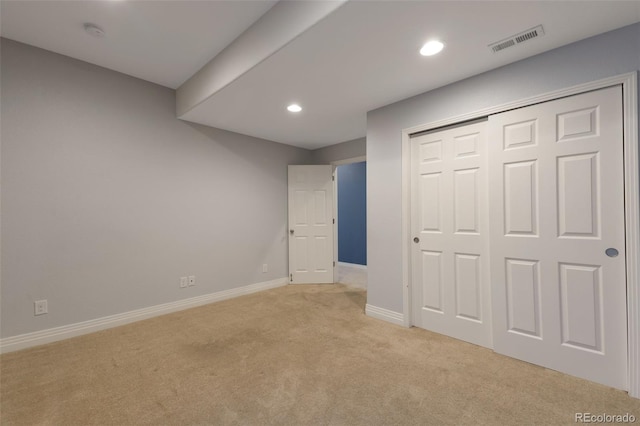 3560 Zane Gray Loop, Parker, CO 80138 - unfurnished bedroom featuring light carpet, recessed lighting, and a closet