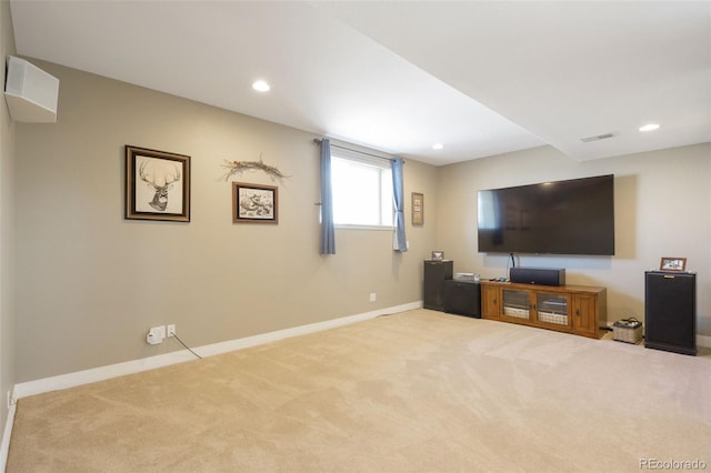 3560 Zane Gray Loop, Parker, CO 80138 - living area featuring carpet and recessed lighting