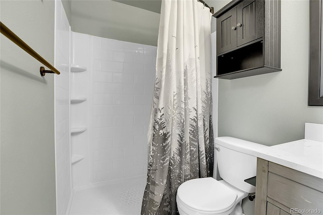 9615 W Chatfield Ave Unit C, Littleton, CO 80128 - bathroom featuring vanity and a shower with shower curtain