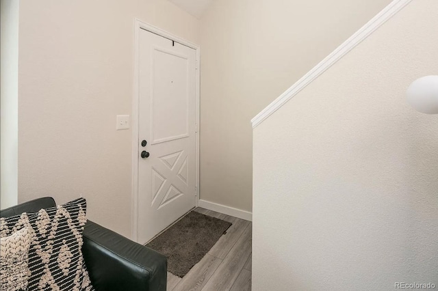 entryway featuring light hardwood / wood-style floors