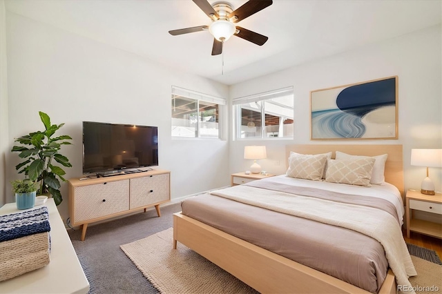 4500 Zephyr St, Wheat Ridge, CO 80033 - carpeted bedroom with a ceiling fan and baseboards