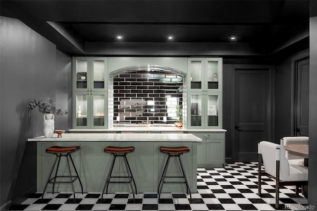 1680 S Humboldt St, Denver, CO 80210 - bar featuring tile patterned floors and a tray ceiling