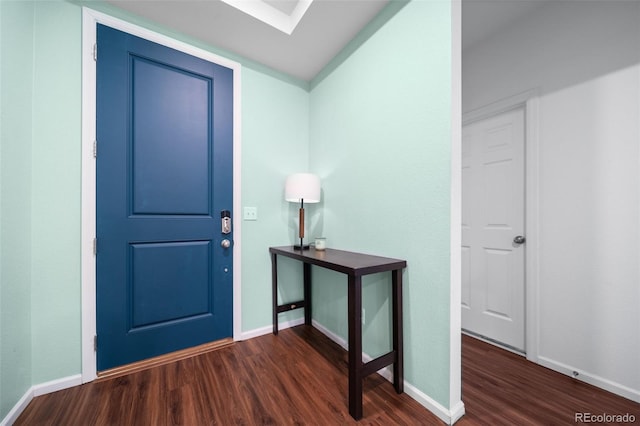 entryway featuring dark hardwood / wood-style flooring