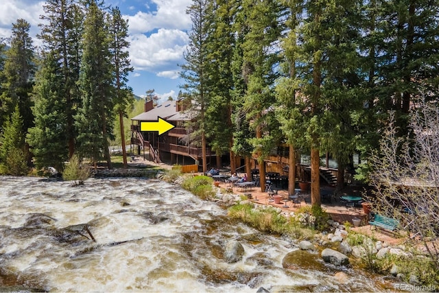 220 Rapids Ln Unit 4, Grand Lake, CO 80447 - view of yard with stairway and a deck