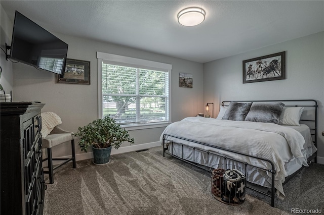 bedroom with carpet