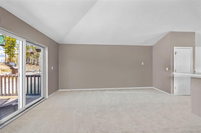 10 River Park Dr Unit A, Breckenridge, CO 80424 - additional living space featuring vaulted ceiling, light carpet, and baseboards