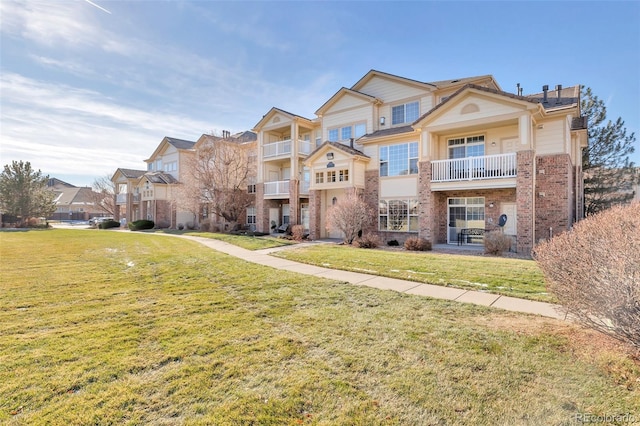 exterior space with a front yard