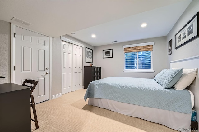 455 Bexley St, Littleton, CO 80126 - bedroom featuring carpet floors, recessed lighting, and a closet