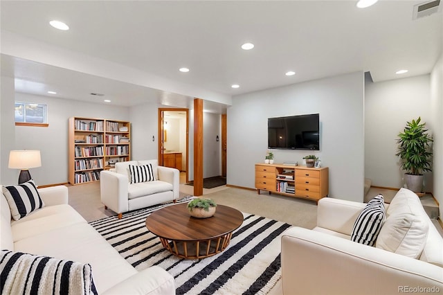 view of carpeted living room