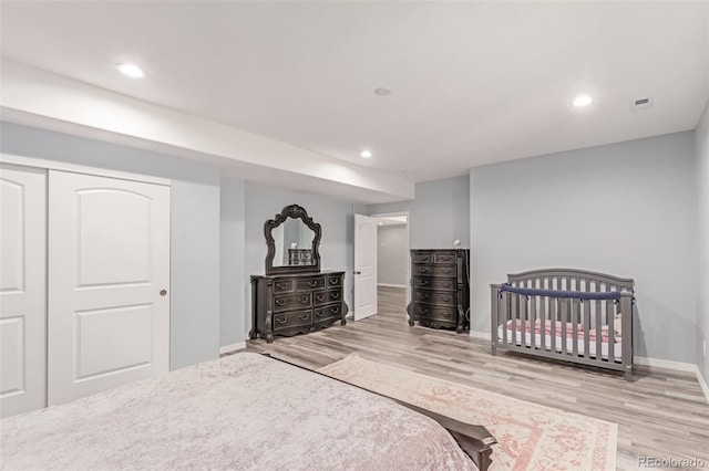 16321 Clayton St, Thornton, CO 80602 - bedroom with wood finished floors, recessed lighting, and a closet