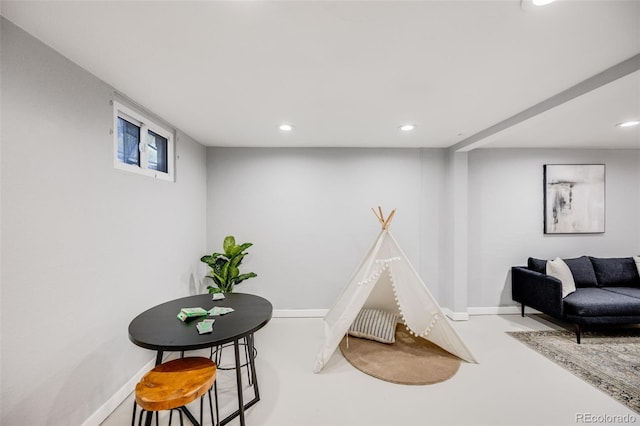 7350 Dale Ct, Westminster, CO 80030 - game room featuring finished concrete floors and recessed lighting