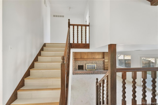 stairway with visible vents