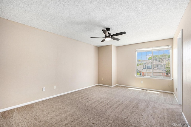 9651 Lameria Dr, Highlands Ranch, CO 80130 - unfurnished room featuring a ceiling fan, carpet floors, and a textured ceiling