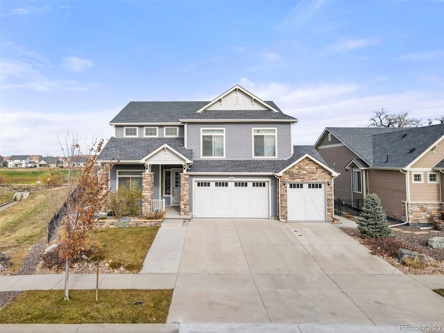 view of front of home featuring a garage