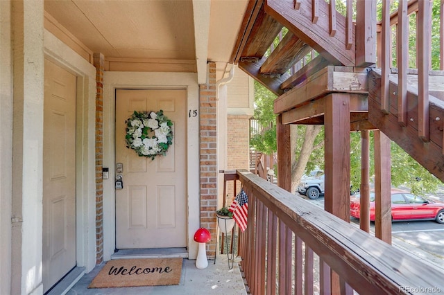 view of doorway to property