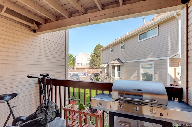 exterior space with grilling area