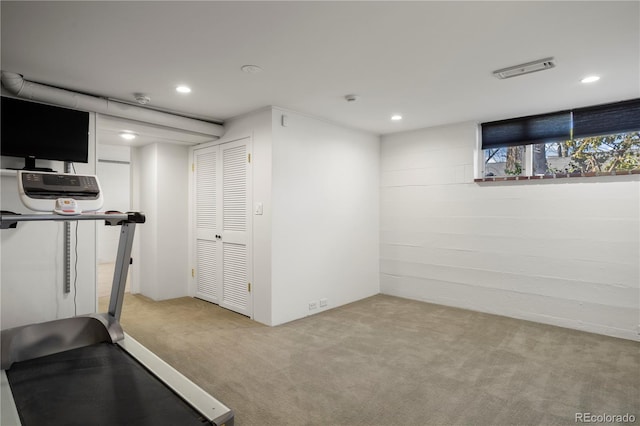 1400 E Bates Ave, Englewood, CO 80113 - workout area with carpet floors and recessed lighting