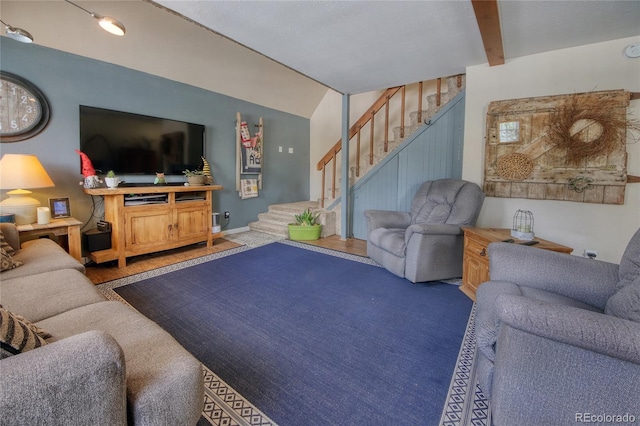 397 Will Scarlet Dr, Divide, CO 80814 - living room featuring stairs