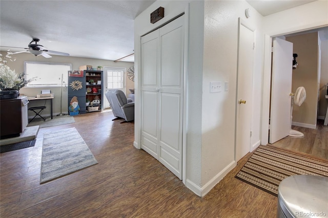 397 Will Scarlet Dr, Divide, CO 80814 - hallway with wood finished floors and baseboards