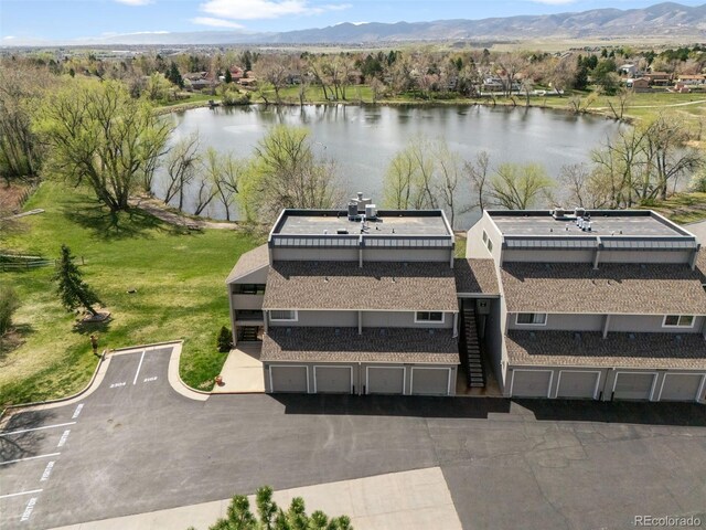 10520 W Jewell Ave Unit 102, Lakewood, CO 80232 - birds eye view of property featuring a water and mountain view