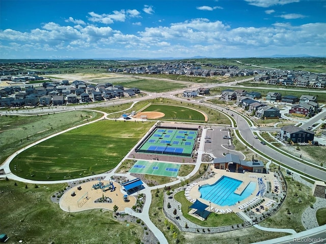 14337 Shasta Daisy Pt, Parker, CO 80134 - aerial view of residential area featuring a pool area